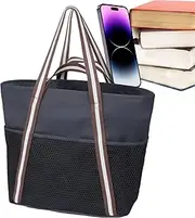[Generic] Beach Tote Bag | Sandproof Beach Zipper Bags For Clothes - Cruise Vacation Travel Must-Have For Sunscreen Slippers Towels Phones Shirts Storage