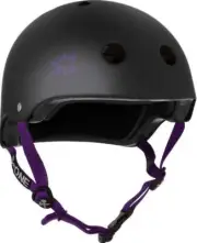 S-One Helmet Lifer Black Matte/Purple Straps
