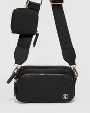 Black And Gold Amalia Crossbody Bag