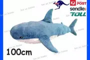 IKEA BLAH Shark Soft Stuffed 100cm Animal Toy Big Giant Cuddly Ocean Kids Gift