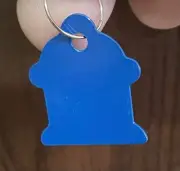 Blue Aluminum Fire Hydrant Pet ID Tags Personalized Front and Back