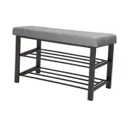Storage Bench, Shoe Rack, Ottoman, Tufted, Padded Seating for Entryway,