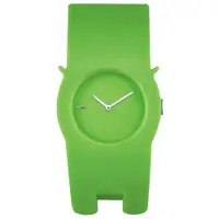 在飛比找PChome24h購物優惠-ALESSI 慵懶的貓造型手環錶-綠
