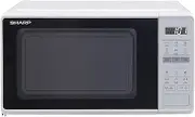 Sharp 17 Litre 700W White Solo Digital Microwave with 10 Power Levels, 6 Auto Cook Settings, Defrost Function & Easy Clean, Digital Clock & Timer with Child Safety Lock, RS172TW-UK