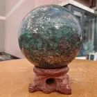 532g Natural Green crystals and chalcopyrite coexist Sphere Quartz Ball Healing