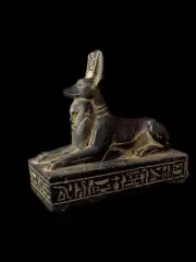 God Anubis Protecting King Amenhotep in an Epic Scene , Egyptian God Statue