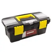 Plastic Tool Storage Box 10" with Removable Tray &Compartment Organiser Lockabl／