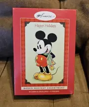 Hallmark Sunrise Disney Mickey Mouse Box of 18 Christmas Holiday Cards RARE