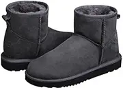["AUSTRALIAN UGG ORIGINAL"] AUSTRALIAN UGG ORIGINAL Classic Mini Ugg Boots. Made in Australia. (UK4 | US5M | US6W I EU37.0, Grey)
