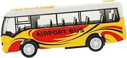Kisangel Alloy Car Bus Learning Bus Pull Back Car Alloy Yellow
