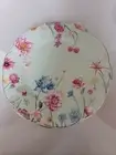 Set of 4 Graces Teaware 10 1/2" Scalloped Edge Mint Green Dinner Plates, Floral