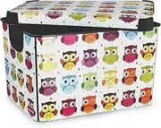 [Curver] Stockholm Owls Plastic Deco Storage Box, 22 Litre Capacity