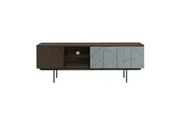 Maestro Furniture Mia TV Stand Cabinet Entertainment Unit - Walnut & Blue