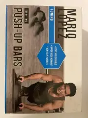 Mario Lopez Push-Up Bars Set of Two Light & Durable Upper Body Workout Gym, New