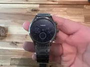 Fossil BQ2401 Fenmore Smoke Stainless Steel Large Blue Dial Mens Watch