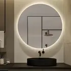 Mondella 800mm Round LED Mirror Built-in Demister DIY Plug Install Silver Finish