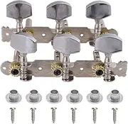 TUOREN 3x3 Classical Guitar String Tuning Keys Pegs Guitar Tuners Machine Heads Tuning Keys for Acoustic Classical Guitar Part (Double Hole Tuners)