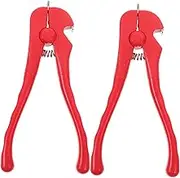 KICHOUSE Practical Seafood Clamp Set 2pc Clam Opener Nut Cracker Shell Opener Tool for Restaurant