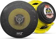 Pyle Car 2-Way Speaker System - 6.5 Inch 240W 4 Ohm Mid Tweeter Audio Sound S...