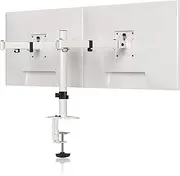 Pholiten Monitor Arm for 2 Monitors for 13-30 Inch LED LCD Screen up to 10 kg, Height Adjustable Swivelling Tilting Monitor Mount for Desk, Max. VESA 100 x 100 mm