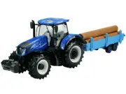 BBURAGO TRACTOR NEW HOLLAND T7.315 HD WITH TIMBER TRAILER 1:32 NEW MODEL 44068