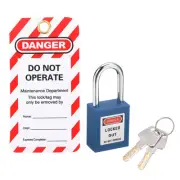 Lockout Tagout Locks with Key, 2 Pack Loto Locks Safety Padlock Style 1, Blue