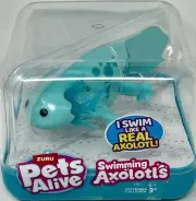 ZURU Pets Alive AXOLOTL 3.5" TEAL Robotic Swimming Pet 2024 New