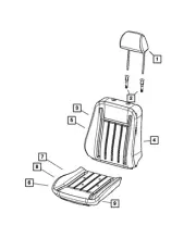 Genuine Mopar Seat Back Cover Left 1HL291DVAB