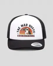 [The Mad Hueys] The Mad Hueys Men's Stranded Cookedaburra Foam Trucker Cap in White One Size White