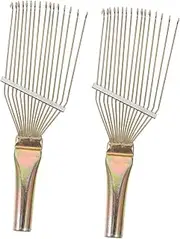 Veemoon 2pcs Sheep Wool Farm Supplies Wool Rakes Steel Combs Dog Cat Hair Remover Brush Random Style
