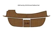 1998 Sea Ray 330 SD Swim Platform Pad Boat EVA Foam Faux Teak Deck Floor Mat