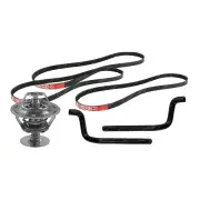 Gates Thermostat Heater Hose Drive Belt Kit for Toyota Corolla AE111 1.6L 97-00