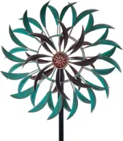 Metal Wind Spinner,Two-Way Wind Sculptures,360 Degrees Kinetic Wind Spinners for