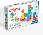 Geomag - Magicube 1+ Full Colour - Magnetic Cubes for Kids - 4 Colours - 24 Blocks – 100 Percent Recycled Plastic