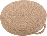 BESPORTBLE Elegant Grass Woven Stool for Boys and Girls Portable Step up Bench Round Floor Pillow for Bathroom