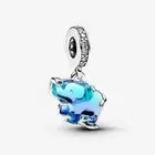 *BRAND NEW* Pandora Moments Blue Murano Glass Elephant Dangle Charm 793339C01