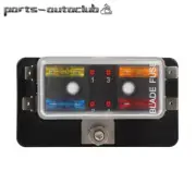 4 Way Circuit Auto Marine Car Blade Fuse Box Block Holder With LED Indicator Kit