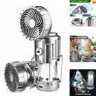 Solar Camping Light Adjustable Fan Outdoor Lantern Portable Rechargeable Lamp