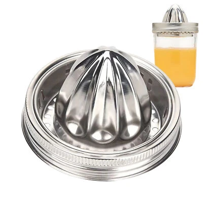 Citrus Reamer for Wide Mouth Mason Jar Handle Citrus Reamer Stainless Juicer Lid