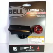 New Bell LUMINA 325 LED 90-Lumens Powerful Lighting Bicycle Head Tail Light Set