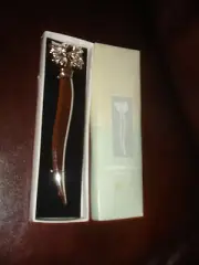 RARE SWING TREE LETTER OPENER STERLING SILVER FINISH COFFEE PLANT STARBUCKS NEW