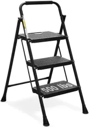 HBTower Step Ladder, Folding Step Stool with Wide Anti-Slip Pedal, 228kg Stur...