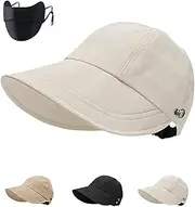 [Generic] Classupery Outdoor UV Protection Hollow Top Sun Hat, Wide Brim Breathable Empty Top Summer Sun Hat, Adjustable, Hollow Sun