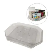 Turntable Organizer for Fridge Condiment Rack Turntable Storage Box Rectangular