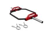 Heavy Duty Hex Trap Bar Olympic Deadlift Squat Bars Max 300kg Load Hexagonal Bar with 2 Spring Clasps and Handles for Home Gym Squat Shrug and Farmer Walk