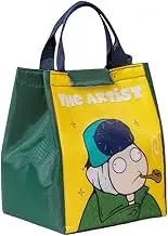 AIMALL Large Capacity Thermal Insulated Lunch Bag, 10.63"x6.3"x7.09" Portable Picnic Box with Cartoon Print for Kids & Adults, Durable Oxford Cloth, Ideal for School, Office, and Outdoor Use