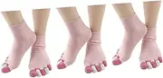 [BESTYASH] 3 Pairs Running Socks Toe Socks Soft Cotton Fashionable and Comfortable