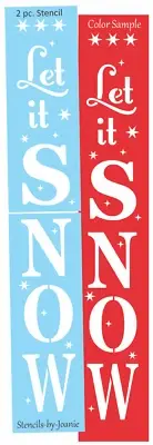 Porch 48" Stencil Let It Snow Flake Winter Star Christmas Holiday Cabin DIY Sign