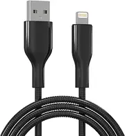 2M Heavy-Duty Pet-Proof Lightning Cable Dog & Cat Chew Proof - MFi Certified Metal Braided USB to Lightning Charger Cord with 3A Fast Charging & Data Sync for iPhone 14/13/12/11/X/8