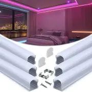 Muzata 6Pack 3.3FT/1M Excellent Spotless LED Channel with Thicker Milky White